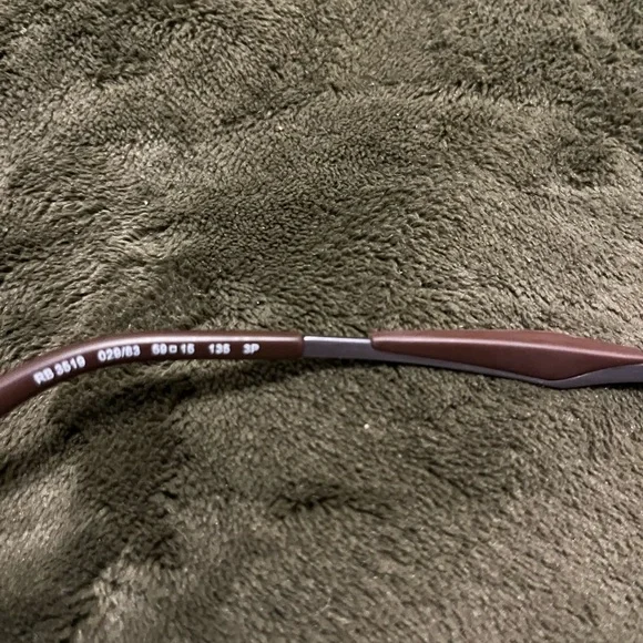 Ray-Ban men’s RB3519 aviator sunglasses gunmetal brown polarized - Picture 5 of 9